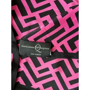 Alexander McQueen Tiger In Maze Pink & Black Silk Scarf - Vintage - 43" X 43"